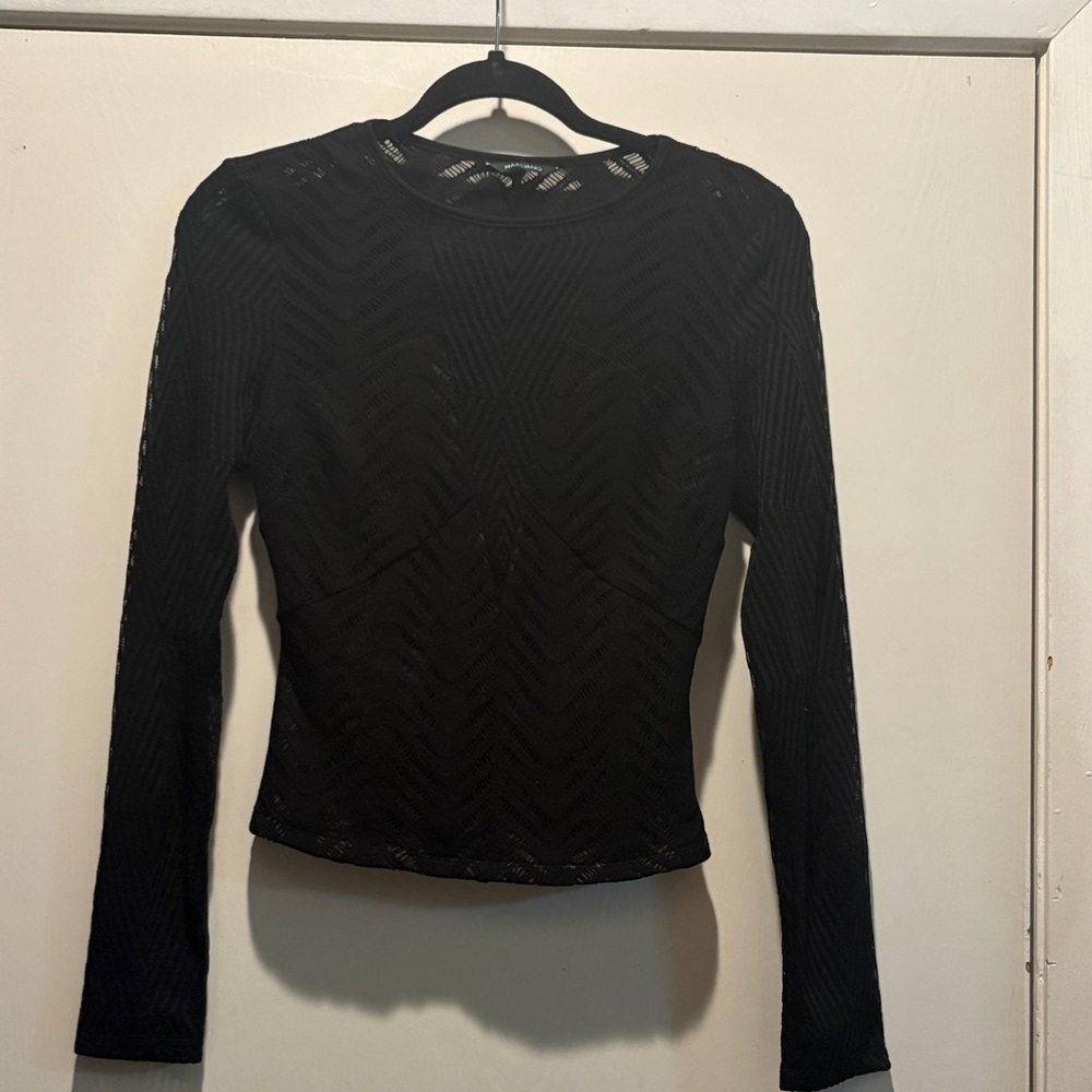 Marciano Elegant Black Long Sleeve Women's Top